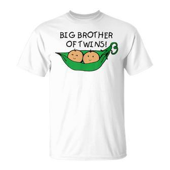Big Brother Of Twins Two Peas In A Pod T-Shirt - Monsterry CA