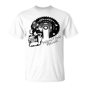 Biking Skull T Gears Bike Mountain Bike T-Shirt - Monsterry DE