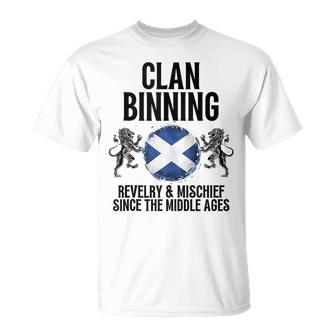Binning Clan Scottish Family Name Scotland Heraldry T-Shirt - Seseable