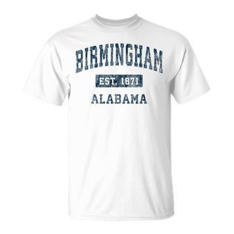 Birmingham Alabama Al Vintage Sports Navy Print T-Shirt - Monsterry AU