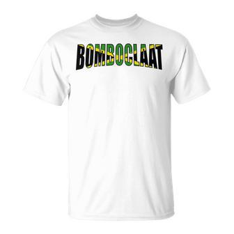 Bomboclaat Jamaican Slang Heritage Flag T-Shirt - Monsterry DE