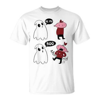 Be My Boo Ghost Valentines Day T-Shirt - Monsterry