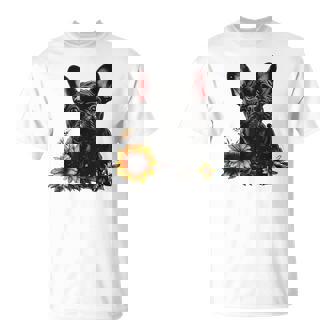 Bouledogue Français Motif Tournesol Bouledogue Français T-Shirt - Cadeauxyz