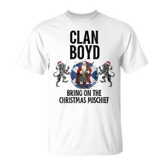 Boyd Clan Christmas Scottish Family Name Party T-Shirt - Seseable