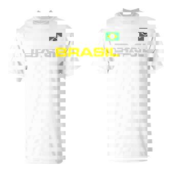Brasil Brasil Bandera Deportes Atletico Estilo Jersey Camiseta unisex - Regaloses