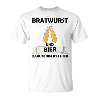 Bratwurst Und Bier Um Um Bin Ich Hier Hier Gray S T-Shirt - Geschenkecke