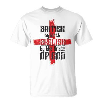 British Birth English The Grace Of God St George England T-Shirt - Thegiftio UK