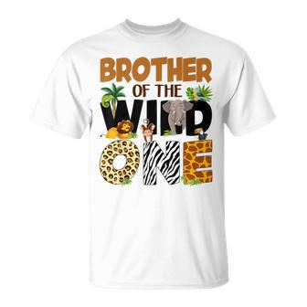 Brother Of The Birthday Wild One Safari Boy Family Matching T-Shirt - Thegiftio