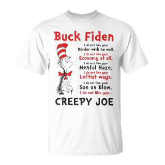 Buck Fiden Creepy Joe Us Flag Anti Biden T-Shirt | Mazezy UK