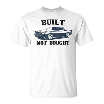 Built-Not-Bought Mechanical Muscle Cars Vintage Graphic Mens T-Shirt - Monsterry AU