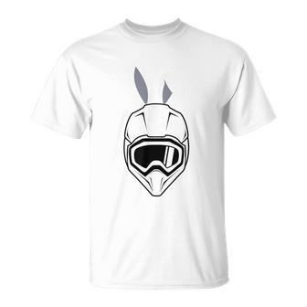 Bunny Ears Bike Helmet Happy Easter T-Shirt - Seseable