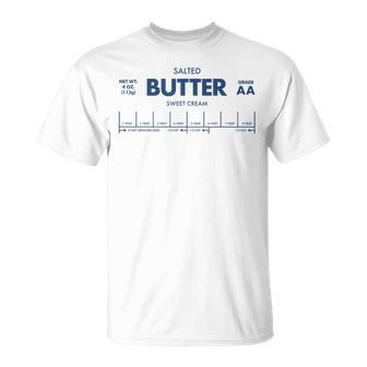 Butter Stick Retro Style Blue Sayings T-Shirt - Monsterry UK