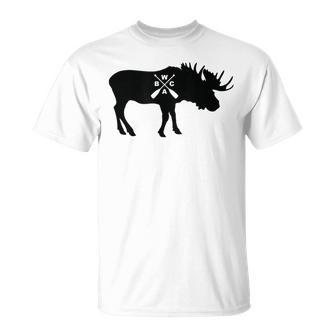 Bwca Minnesota Moose And Canoe Paddle Inlay T-Shirt - Monsterry AU