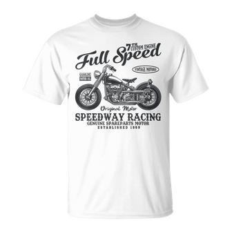 Cafe Racer Full Of Speed Vintage Motorcycle T-Shirt - Monsterry CA