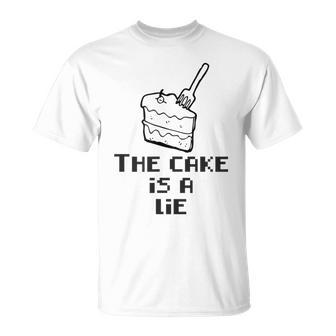 The Cake Is A Lie Portal Meme T-Shirt - Monsterry CA