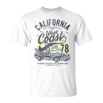 California West Coast Surfing Car Birthday T-Shirt - Monsterry UK