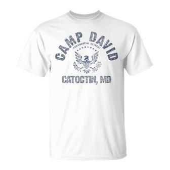 Camp David Presidential Retreat Vintage Distressed Graphic T-Shirt - Monsterry AU