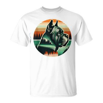 Cane Corso Dog Lover Sunset Retro Style Vintage 80S 70S T-Shirt - Monsterry DE