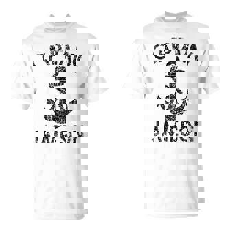 Capitán Jameson Yacht Anchor Barco Barco Barco Camiseta unisex - Regaloses