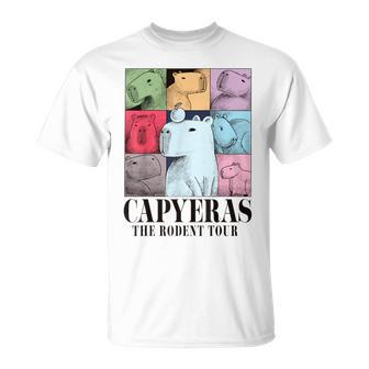 Capyeras Cute Capybara Color Concert Tour Cute Animals T-Shirt - Seseable