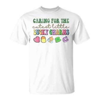Caring For The Cutest Little Lucky Charm St Patrick's Day T-Shirt - Thegiftio UK