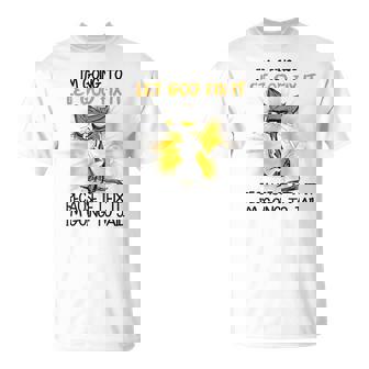 Cat Let God Fix It Because If I Fix It I'm Going To Jail Fun T-Shirt - Monsterry