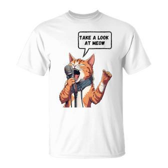 Cat Singing T-Shirt - Monsterry UK