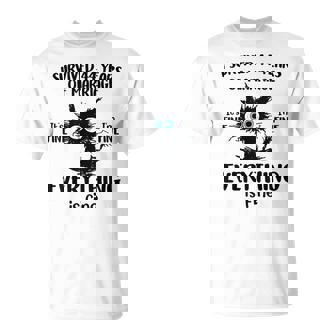 Cat I Survived 44 Years Of Marriage 44Th Wedding Anniversary T-Shirt - Seseable