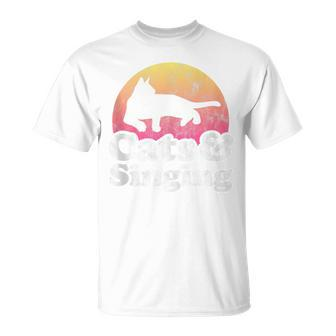 Cats And Singing Men's Or Women's Cat And Singer T-Shirt - Monsterry DE