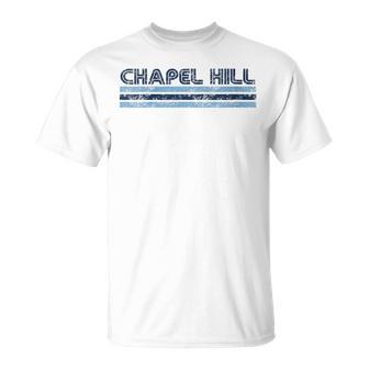 Chapel Hill North Carolina Vintage Three Stripe Weathered T-Shirt - Monsterry CA