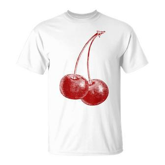 Cherry Fruit Vintage Graphic Cherry T-Shirt - Monsterry DE