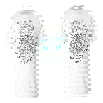 Cheshire Alice Cat Todos Estamos Locos Aquí País De Las Maravillas Sin Mangas Camiseta unisex - Regaloses