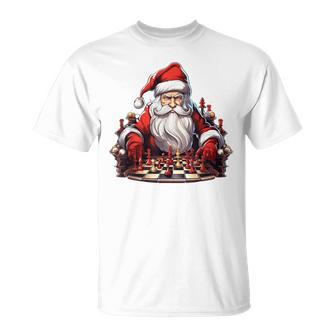 Chess Master Santa Christmas Chessboxing Chess Player T-Shirt - Seseable