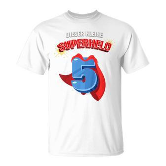 Children's 5Th Birthday Dieser Kleine Superheld Ist 5 Jahre Alt Held T-Shirt - Seseable