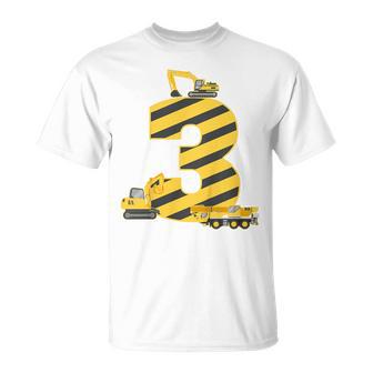 Children's Digger 3Rd Birthday Boy Ich Bin Schon 3 Jahre T-Shirt - Seseable