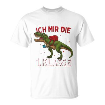 Children's First Day Of School 2023 Dinosaur Jetzt Hol Ich Mir Die 1St Class T-Shirt - Seseable