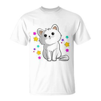 Children's Ich Bin 4 Jahre Alt Katzenvier 4Th Birthday T-Shirt - Seseable