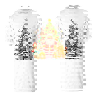 Christmas Cute Christmas Xmas Lights Santa Hat T-Shirt | Mazezy