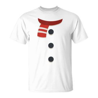Christmas Snowman Frosty Snowman Costume Fun Snow T-Shirt - Monsterry DE