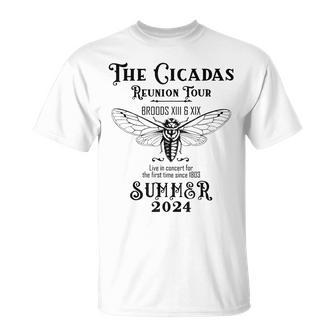 Cicada Brood Xiii Xix Summer 2024 Reunion Tour Swarm Cicadas T-Shirt | Mazezy CA