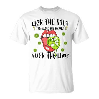 Cinco De Mayo I Lick Salt & Swallow Tequila T-Shirt - Monsterry DE