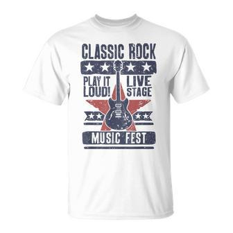 Classic Rock Music Fest Play It Loud T-Shirt - Monsterry AU