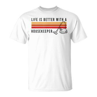 Cleaning Housekeeping Professional Housekeeper T-Shirt - Monsterry