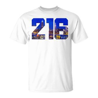 Cleveland 216 Area Code Pride Skyline Ohio Vintage T-Shirt - Monsterry UK