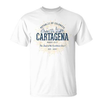 Colombia Retro Style Vintage Cartagena T-Shirt - Monsterry UK