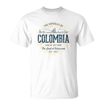 Colombia Retro Style Vintage Colombia T-Shirt - Seseable