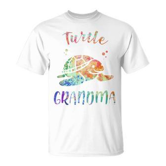 Colorful Turtle Grandma Promoted To Grandma 2021 Nana T-Shirt - Monsterry AU