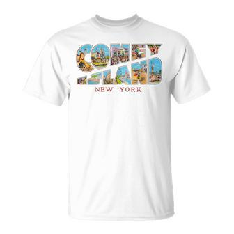 Coney Island New York City Ny Retro Vintage Souvenir T T-Shirt - Monsterry AU