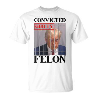 Convicted Felon Donald Trump Guilty Lock Him Up Trump Prison T-Shirt - Monsterry DE