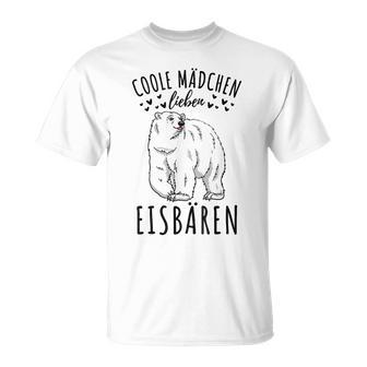 Coole Mädchen Lieben Eisbären T-Shirt - Seseable